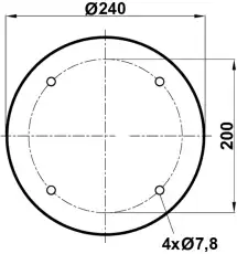 Пневмоподушка TOPCOVER T0070-4022V3