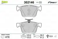 Тормозные колодки дисковые VALEO 302146
