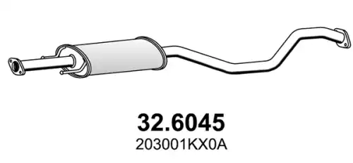 Глушитель средняя часть '32.6045 ASSO