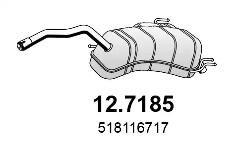 Задн.часть глушителя 12.7185 ASSO