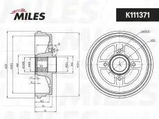 Тормозной барабан MILES K111371