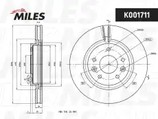 Тормозной диск MILES K001711