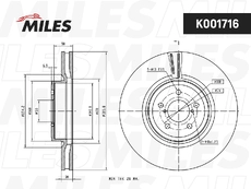 Тормозной диск MILES K001716