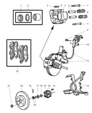 Тормозные колодки дисковые JEEP 4882107