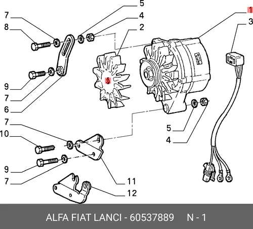 Генератор LANCIA 60537889