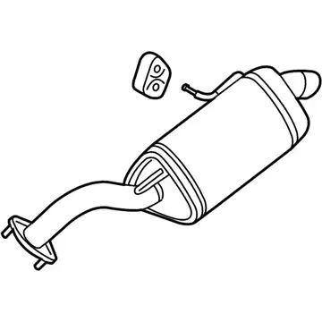 k muffler assy-rear 28710B2500 MOBIS
