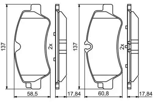 Тормозные колодки дисковые BOSCH 986494796