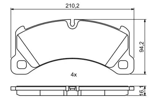 Тормозные колодки дисковые BOSCH 986494757
