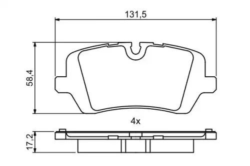 Тормозные колодки дисковые BOSCH 986494810