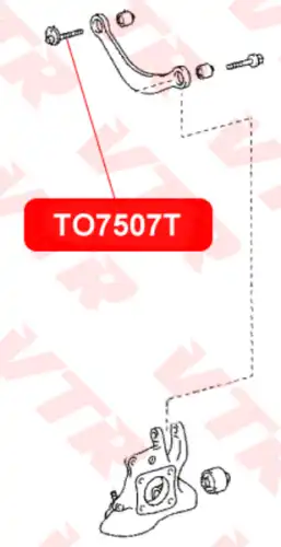 Болт развальный TO7507T VTR