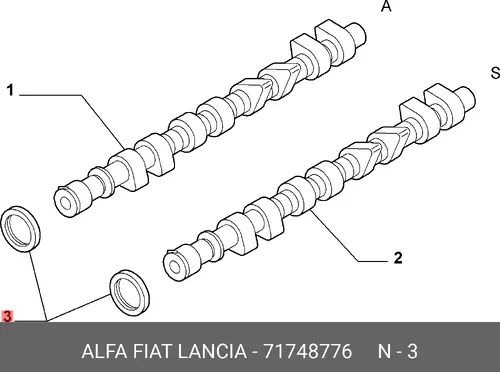 Сальник вала 71748776 LANCIA