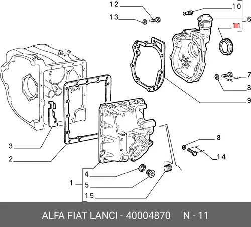 Сальник вала 40004870 LANCIA