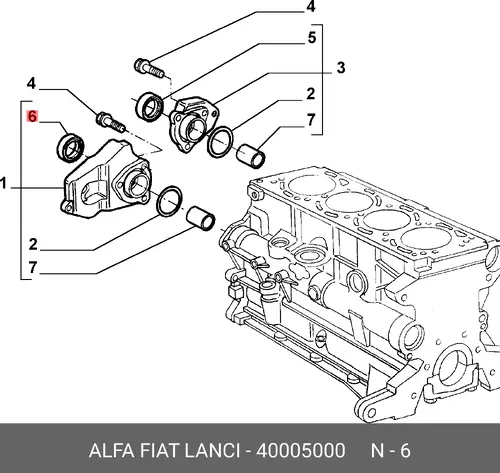 Сальник вала 40005000 LANCIA