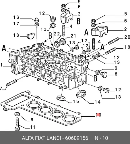 Прокладка ГБЦ LANCIA 60609156