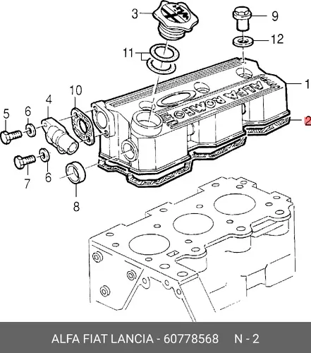 Прокладка ГБЦ LANCIA 60778568