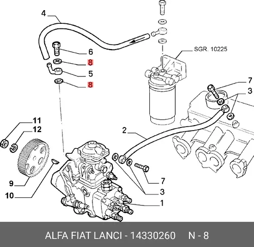 Сальник 14330260 LANCIA