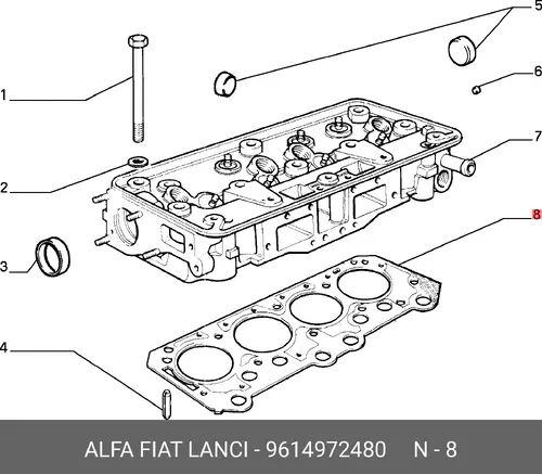 Прокладка ГБЦ LANCIA 9614972480