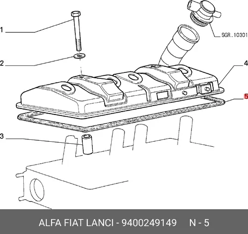 Прокладка ГБЦ LANCIA 9400249149