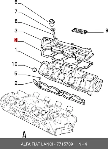 Прокладка ГБЦ LANCIA 7715789