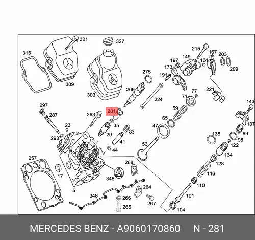 Кольцо уплотнительное автомобильное MB 9060170860