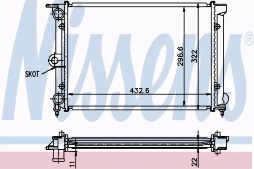 Радиатор кондиционера (конденсатор) NISSENS 65163A