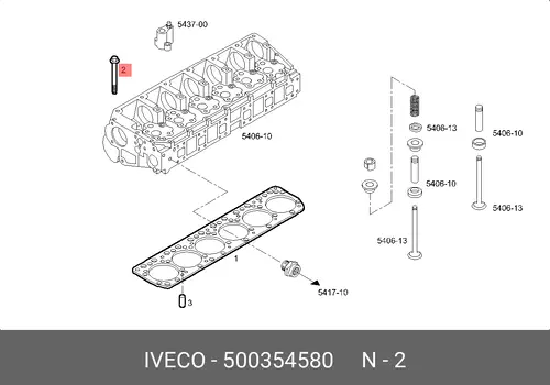Болт головки блока цилиндра (ГБЦ) IVECO 500354580