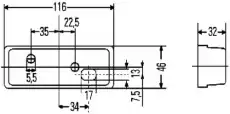 Фонарь габаритный HELLA 2PS 003 748-127