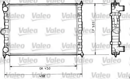 Радиатор системы охлаждения двигателя VALEO 816703