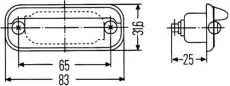 Фонарь габаритный HELLA 2KA 001 378-002