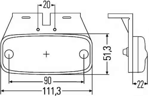 Фонарь габаритный HELLA 2PS 963 639-077