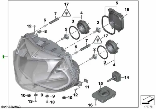 Фара BMW 63127701742