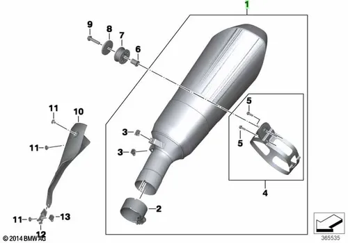 Основной глушитель 18518525268 BMW