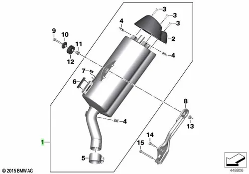 Основной глушитель 18518556917 BMW
