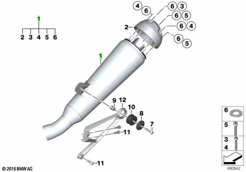 Основной глушитель 18518561326 BMW