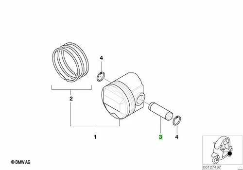 поршневой палец 11257651366 BMW