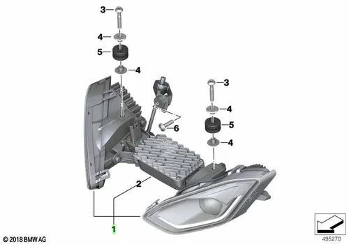 Фара BMW 63128556880