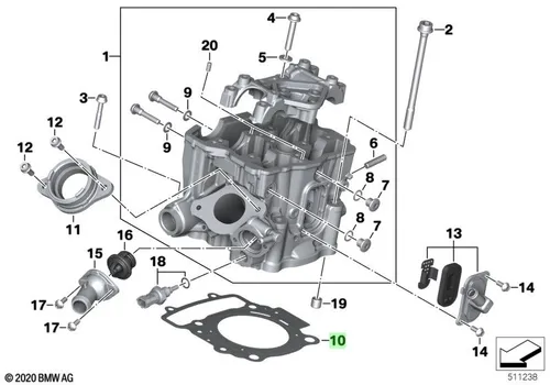 Прокладка ГБЦ BMW 11128562739