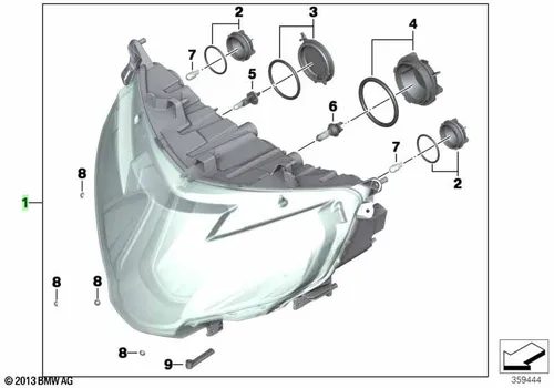 Фара BMW 63 12 8 541 627