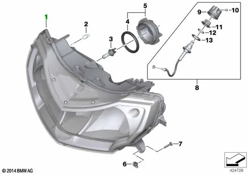 Фара BMW 63127706405
