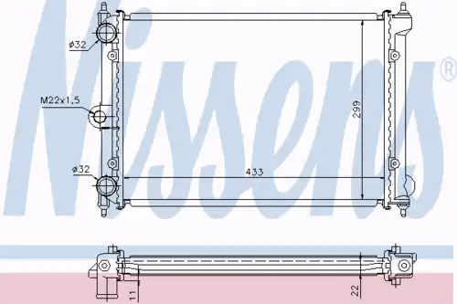 Радиатор кондиционера (конденсатор) NISSENS 651721