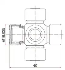 Крестовина рулевая 12 31 31 1640 4521032151 DAR