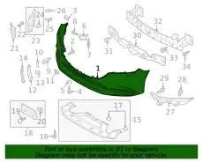BUMBER COVER ASSY GSH750031BB MAZDA