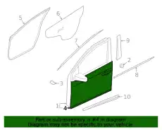 DOOR ASSY H01525RBMA NISSAN