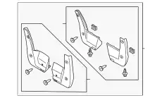 MUD GUARD, SET 08P00TVA100A HONDA