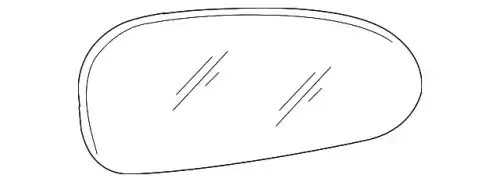 OUTER MIRROR GLASS 876113L000 MOBIS