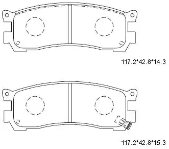 PAD KIT, DISC BRAKE KD3317 ASIMCO