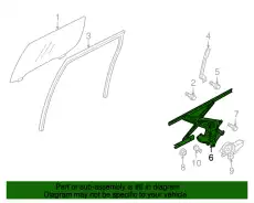 REGULATOR ASSY, DOOR WINDOW 5743A292 MITSUBISHI