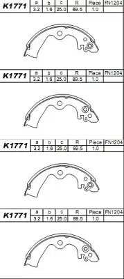 SHOE KIT, DRUM BRAKE K1771 ASIMCO