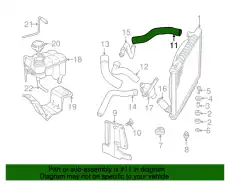 Curved Hose PCH118800 LAND ROVER