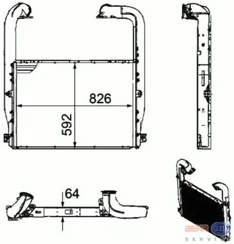 Интеркулер HELLA 8ML 376 756-201